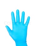 Hand in blue rubber glove isolated on ... | Stock image | Colourbox