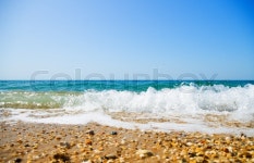 Sea sunset. The bright summer sun and ... | Stock image | Colourbox