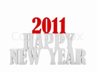 Happy new year 2011. High resolution 3d ... | Stock image | Colourbox