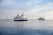 Two ferries between Sweden and Denmark | Stock image | Colourbox