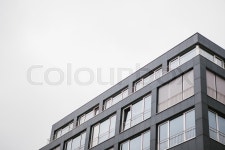 The corner of the building with many ... | Stock image | Colourbox