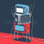 Vector Illustration Television and Art ... | Stock vector | Colourbox