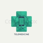 Telemedicine icon logo vector, Doctor ... | Stock vector | Colourbox