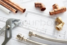 Plumbing tools and materials | Stock image | Colourbox