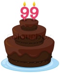 A birthday cake | Stock vector | Colourbox