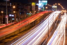 Night traffic lights | Stock image | Colourbox