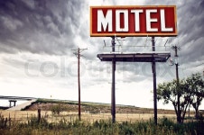Old motel sign on Route 66, USA | Stock image | Colourbox