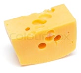 Piece of fresh cheese isolated on white | Stock image | Colourbox