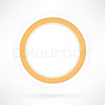 Yellow paper circle | Stock vector | Colourbox