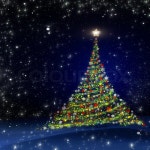 Christmas Tree at night | Stock image | Colourbox