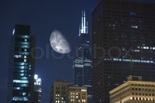 Night Hours in Chicago | Stock image | Colourbox