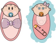 Cartoon illustration of a  newborn. | Stock vector | Colourbox