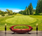 LATELY(레이틀리) [레이틀리] [크레용벽지] 필드 골프 3폭 포인트 뮤럴벽지