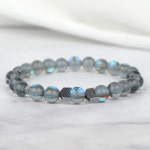 LATELY(레이틀리) [레이틀리] [문플래닛]  핸드메이드 6월 천연 문스톤 탄생석 천연원석팔찌