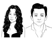 캐리커쳐·인물 외주:  일러스트 초상화를 그려드립니다 크몽