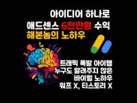 아이디어 하나로 애드센스 6천만원 수익 해본놈의 노하우 - 크몽