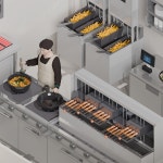 [헬퍼로보틱스] 청아식당 3D 그래픽 아이소메트릭 디자인, 3D 그래픽 포트폴리오 - 크몽