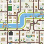 게임마을지도, 일러스트 포트폴리오 - 크몽