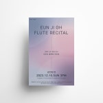 오은지 플루트 독주회 포스터•리플렛•프로그램북 제작, 전단지·포스터·인쇄물 포트폴리오 - 크몽