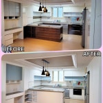 세종 가재마을 12단지 주방리폼 화이트+스카이블루, 인테리어 포트폴리오 - 크몽