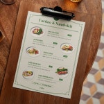 브런치카페 메뉴판 디자인, 전단지·포스터·인쇄물 포트폴리오 - 크몽