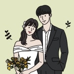 웨딩사진 라인드로잉42, 일러스트 포트폴리오 - 크몽