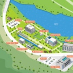 동국대학교 만해마을 안내도, 일러스트 포트폴리오 - 크몽