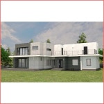 타운 하우스 모던 스타일 2층 목조 주택 기획 설계-02, 3D 공간 모델링 포트폴리오 - 크몽