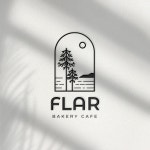바다앞 대형카페 플라르베이커리 로고, 로고 디자인 포트폴리오 - 크몽