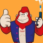 킹콩스팀 세차장 고릴라 캐릭터, 2D 캐릭터 포트폴리오 - 크몽