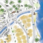 장기읍성 마을지도, 일러스트 포트폴리오 - 크몽