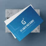 푸른 하늘을 연상시키는 부동산 개발컨설팅 회사 명함 디자인, 명함 포트폴리오 - 크몽