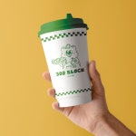cafe 308 BLOCK 로고 디자인, 로고 디자인 포트폴리오 - 크몽