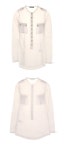 REEBONZ [발망] 16FW 8167 564M C0200 / 골드버튼 울 져지 셔츠탑 / 베이지 / 여성 티셔츠 / TR,TJ - REEBONZ