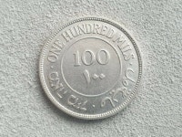 Palestine 100 mils 1935 silver coin