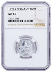 1923-A Germany 200 Mark NGC MS66