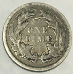 1875 Seated Dime