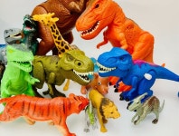 16 Pc Toy Dinosaur Figure Lot T-Rex Raptor Jungle Lion 16 Pc Toy Dinosaur Figure Lot T-Rex Raptor Jungle Lion Tiger