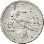 [#837017] Coin, Italy, Vittorio Emanuele III, 20 Centes [#837017] Coin, Italy, Vittorio Emanuele III, 20 Centesimi, 1908, Rome, F