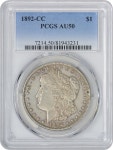 1892-CC Morgan Dollar, AU50, PCGS