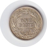 1916 Barber dime in AU