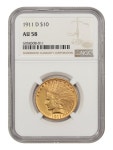 1911-D $10 AU58 NGC