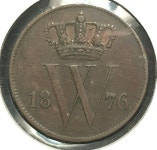 Netherlands 1876 Cent KM# 100 NICE DETAILS