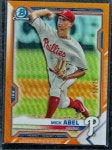 2021 Bowman Chrome Mick Abel Orange REFRACTOR /75 BCP-2 2021 Bowman Chrome Mick Abel Orange REFRACTOR /75 BCP-219 Phillies read... 