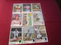 1973 TOPPS BASEBALL LOT OF 9, KINGMAN, WORLD CHAMPIONS  1973 TOPPS BASEBALL LOT OF 9, KINGMAN, WORLD CHAMPIONS AS, RICK WISE -G1099