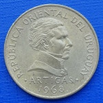 Uruguay 10 Pesos Coin~1968 Artigas ~KM#51~Nickel Brass  Uruguay 10 Pesos Coin~1968 Artigas ~KM#51~Nickel Brass 4g~EF~A1210