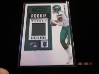 2020 PANINI CONTENDERS ROOKIE TICKET JERSEY PATCH DENZE 2020 PANINI CONTENDERS ROOKIE TICKET JERSEY PATCH DENZEL MIMS JETS -G3781