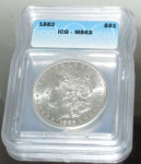 1882 P MORGAN SILVER DOLLAR ICG MS63 Blast White Great 1882 P MORGAN SILVER DOLLAR ICG MS63 Blast White Great Eye Appeal AWESOME COIN