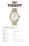 [TISSOT] 티쏘 T101.410.22.031.00 :: 천삼백케이 [TISSOT] 티쏘 T101.410.22.031.00