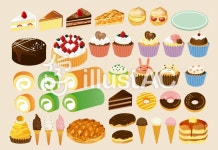 무료 벡터 실루엣: 과자, 양과자, 스위트, 간식, 케이크, 케잌 - 718145 | illustAC